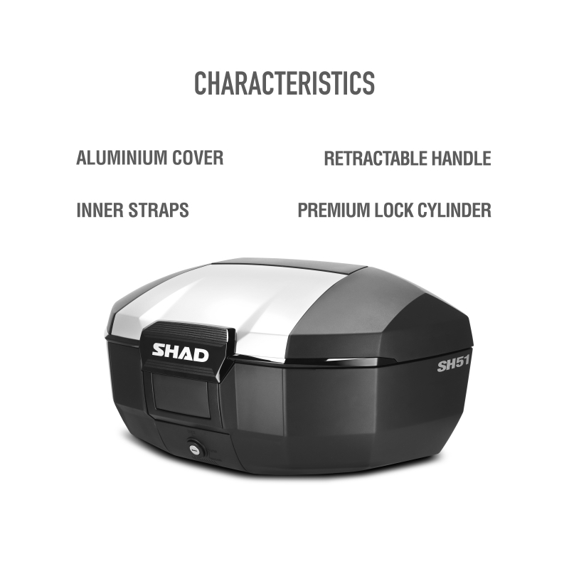 SHAD Motorcycle Top Case aluminium SH51 TERRA - D0B51200