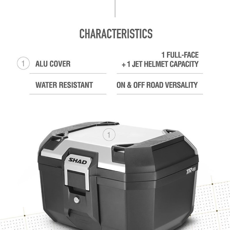 SHAD Top Case moto TR46 TERRA - D0TR46200