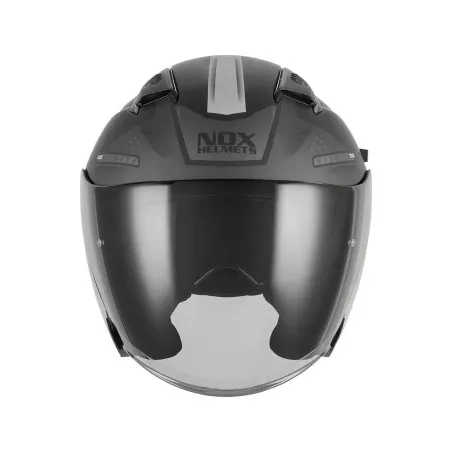 NOX jet helmet moto scooter N130 EKTO noir mat / argent