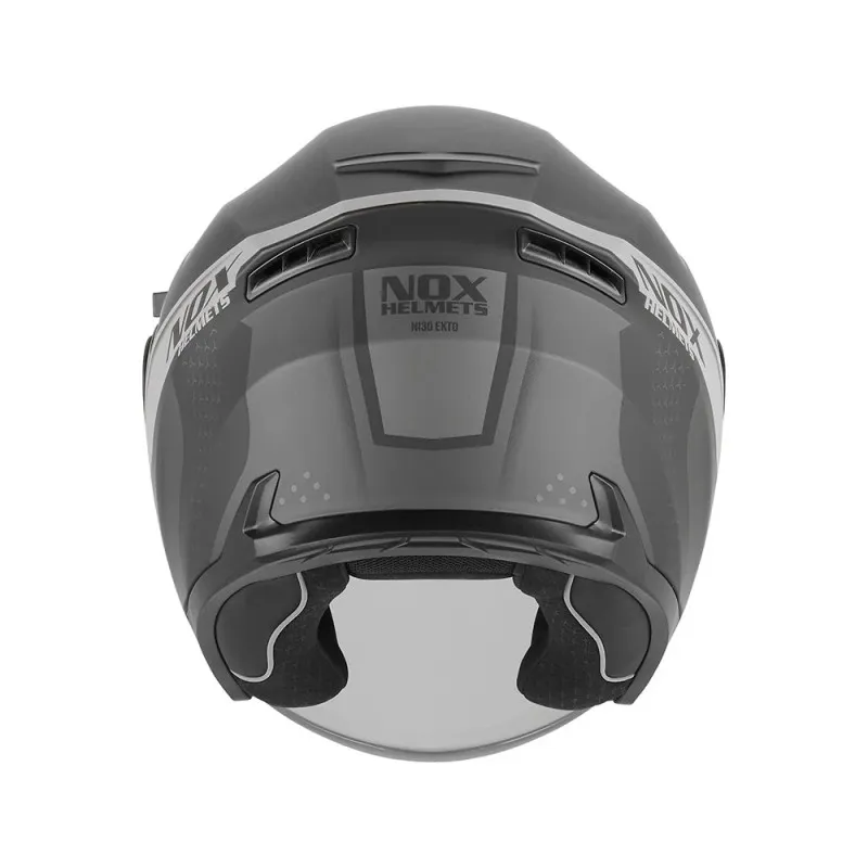 NOX jet helmet moto scooter N130 EKTO noir mat / argent