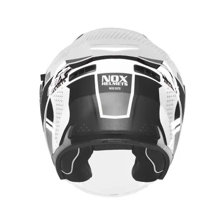 NOX casque jet moto scooter N130 EKTO blanc / noir