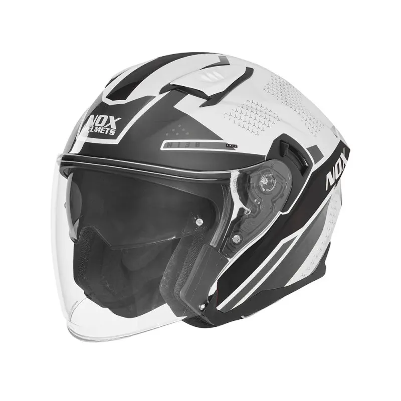 NOX jet helmet moto scooter N130 EKTO white / black