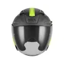 NOX casque jet moto scooter N130 EKTO noir mat / jaune fluo