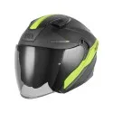NOX jet helmet moto scooter N130 EKTO matt black / neon yellow