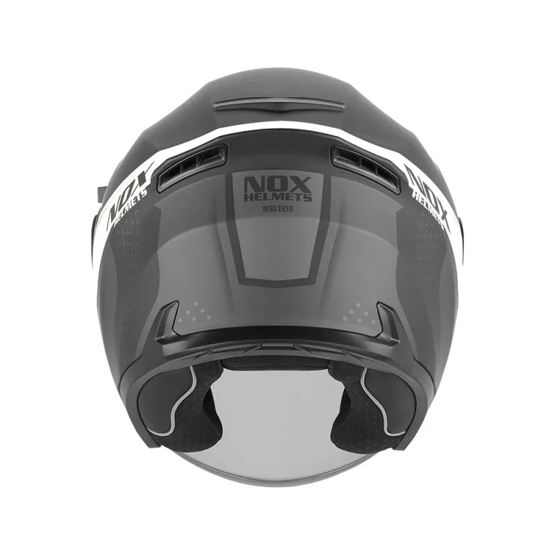 NOX casque jet moto scooter N130 EKTO noir mat / blanc