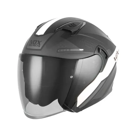 NOX jet helmet moto scooter N130 EKTO matt black / white