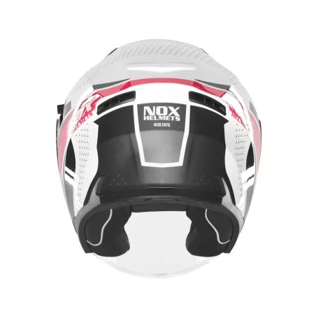 NOX jet helmet moto scooter N130 EKTO white / pink