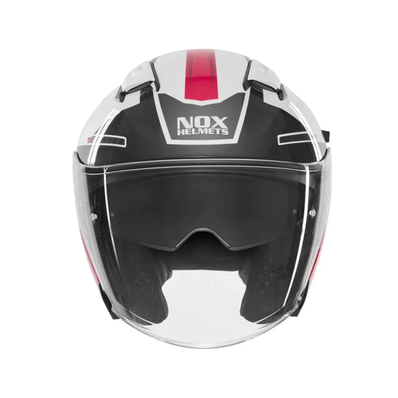 NOX jet helmet moto scooter N130 EKTO white / pink