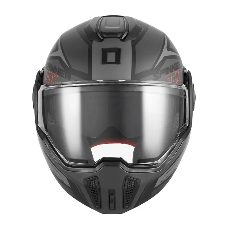 NOX casque modulable intégral jet moto scooter SPINNER ARK noir mat / rouge