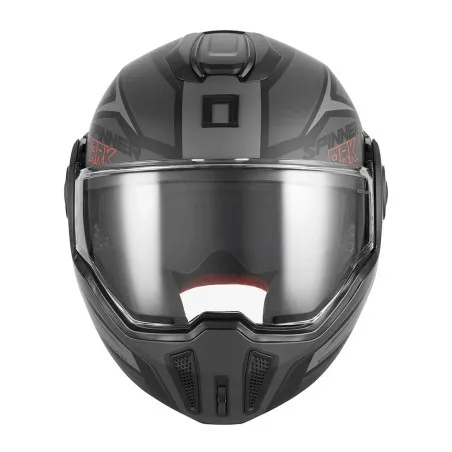 NOX SPINNER ARK full-face modular helmet for motorcycles and scooters black matte / red