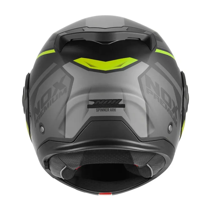 NOX casque modulable intégral jet moto scooter SPINNER ARK noir mat / jaune