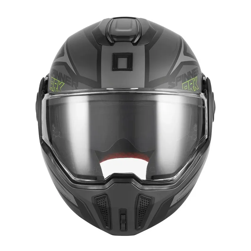 NOX casque modulable intégral jet moto scooter SPINNER ARK noir mat / jaune