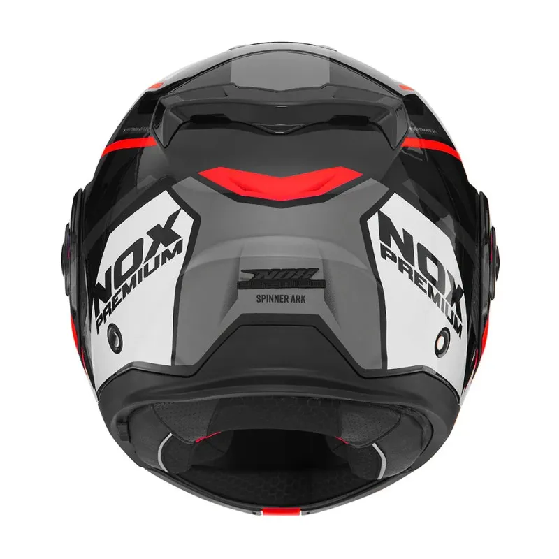 NOX SPINNER ARK full-face modular helmet for motorcycles and scooters black / white / red