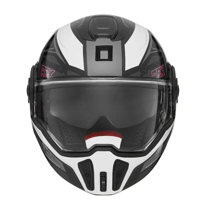 NOX casque modulable intégral jet moto scooter SPINNER ARK noir / blanc / rouge