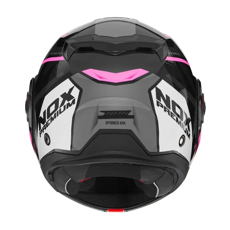 NOX SPINNER ARK full-face modular helmet for motorcycles and scooters black / white / red