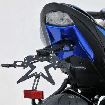 ermax suzuki GSXS 750 GSX-S 2017 2021 black ALU SUP10 license plate holder + ALU frame
