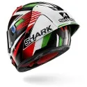 SHARK integral motorcycle helmet AERON GP FIM RACING1 FIRSTLAP carbon / blue / green