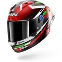 SHARK integral motorcycle helmet AERON GP FIM RACING1 FIRSTLAP carbon / blue / green