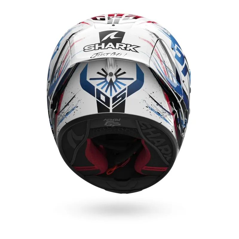 SHARK casque moto intégral AERON GP FIM RACING1 ZARCO SIGNATURE blanc / noir / bleu