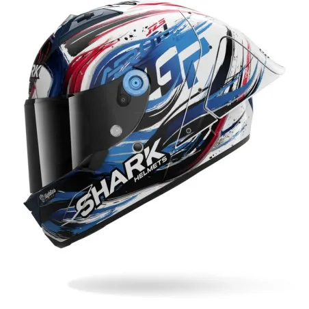 SHARK integral motorcycle helmet AERON GP FIM RACING1 FIRSTLAP white / black / blue
