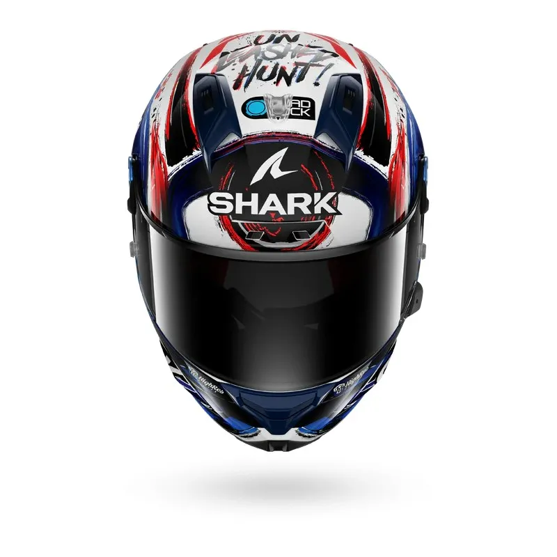 SHARK integral motorcycle helmet AERON GP FIM RACING1 FIRSTLAP white / black / blue