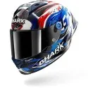 SHARK casque moto intégral AERON GP FIM RACING1 ZARCO SIGNATURE blanc / noir / bleu