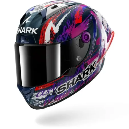 SHARK casque moto intégral AERON GP FIM RACING1 ZARCO SIGNATURE blanc / violet