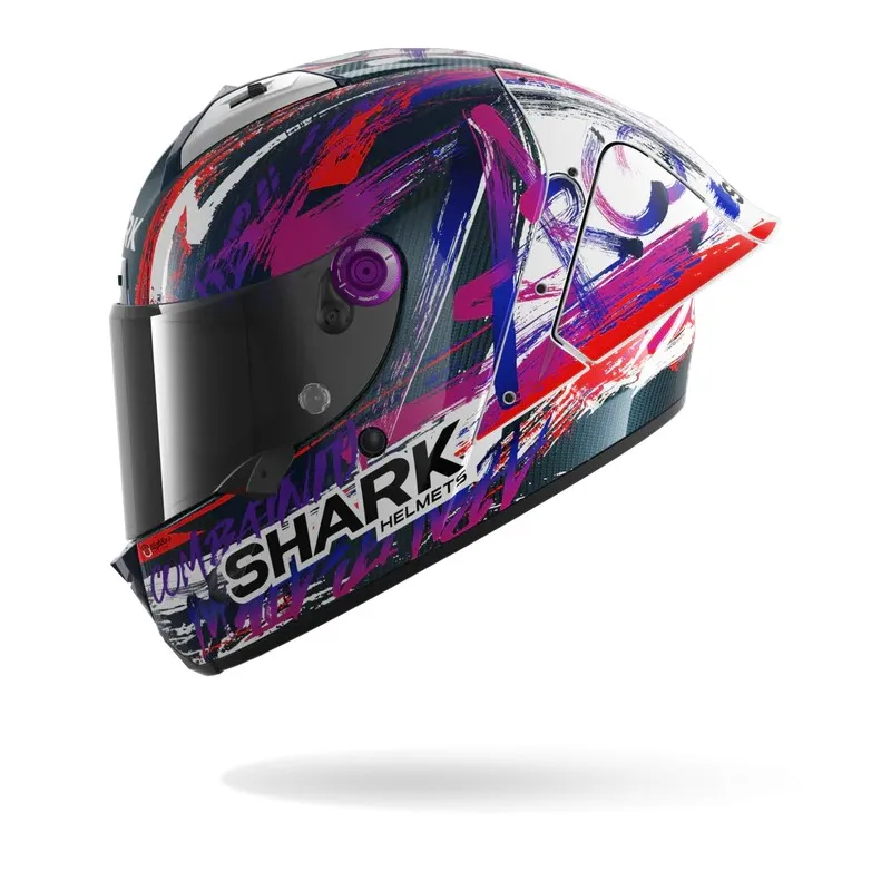 SHARK integral motorcycle helmet AERON GP FIM RACING1 FIRSTLAP white / purple