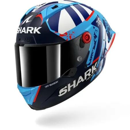 SHARK integral motorcycle helmet AERON GP FIM RACING1 RAUL FERNANDEZ blue / white