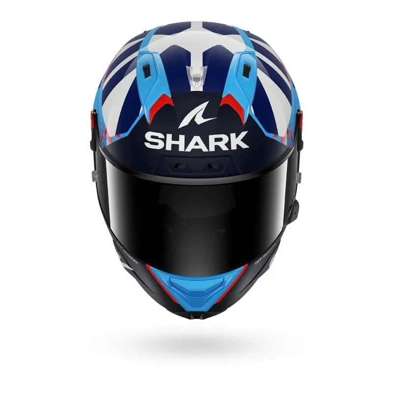 SHARK integral motorcycle helmet AERON GP FIM RACING1 RAUL FERNANDEZ blue / white