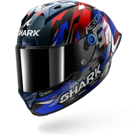 SHARK integral motorcycle helmet AERON GP FIM RACING1 REPLICA ZARCO VICTORY 2025 carbon / blue / chrome