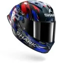 SHARK casque moto intégral AERON GP FIM RACING1 REPLICA ZARCO VICTORY 2025 carbone / bleu / chrome