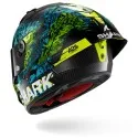 SHARK integral motorcycle helmet AERON GP FIM RACING2 SPEED-VIB carbon / blue / green