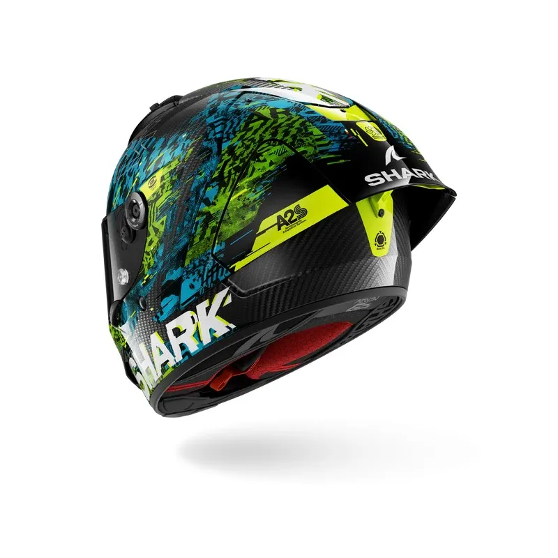 SHARK casque moto intégral AERON GP FIM RACING2 SPEED-VIB carbone / bleu / vert