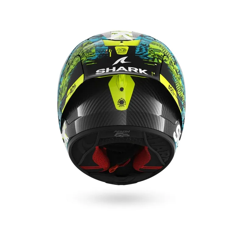 SHARK casque moto intégral AERON GP FIM RACING2 SPEED-VIB carbone / bleu / vert