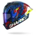 SHARK casque moto intégral AERON GP FIM RACING2 SPEED-VIB carbone / bleu / rouge