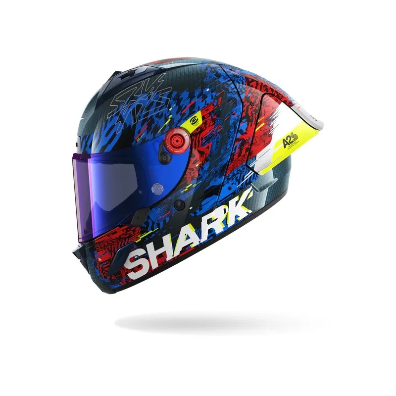 SHARK casque moto intégral AERON GP FIM RACING2 SPEED-VIB carbone / bleu / rouge