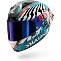 SHARK integral motorcycle helmet AERON GP FIM RACING2 SPEED-FANCY carbon / white / blue