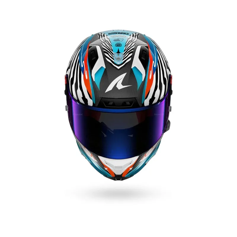 SHARK integral motorcycle helmet AERON GP FIM RACING2 SPEED-FANCY carbon / white / blue