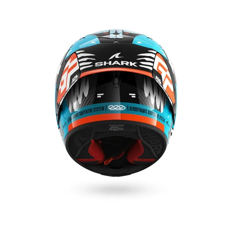 SHARK integral motorcycle helmet AERON GP FIM RACING2 SPEED-FANCY carbon / white / blue