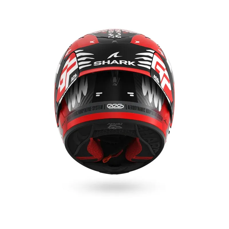 SHARK integral motorcycle helmet AERON GP FIM RACING2 SPEED-FANCY matte carbon / white / red