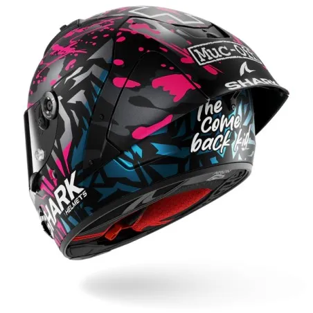 SHARK integral motorcycle helmet AERON GP FIM RACING2 REPLICA REDDING matte black / purple / blue