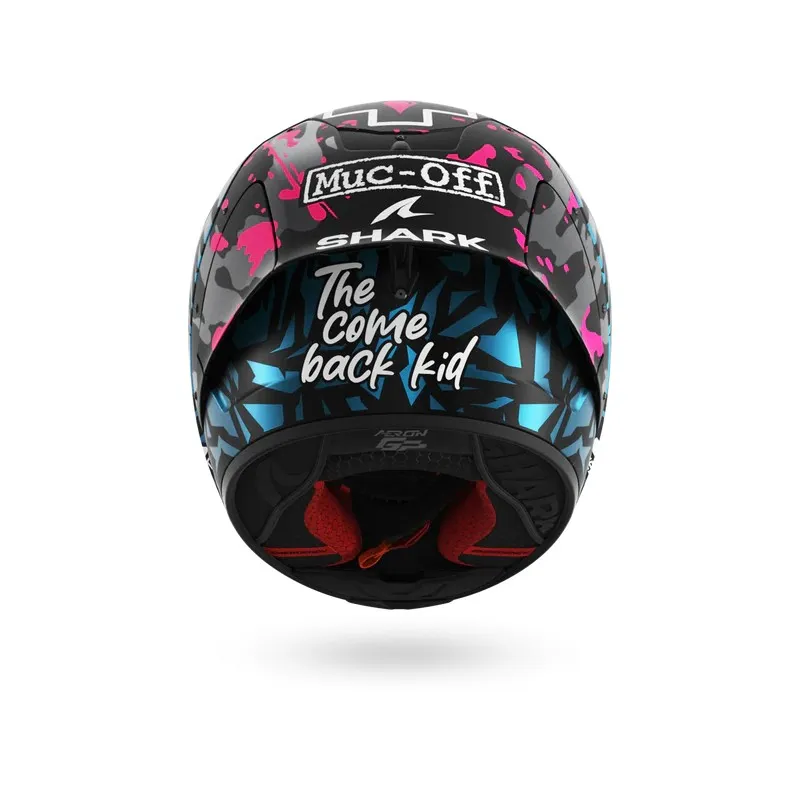 SHARK integral motorcycle helmet AERON GP FIM RACING2 REPLICA REDDING matte black / purple / blue