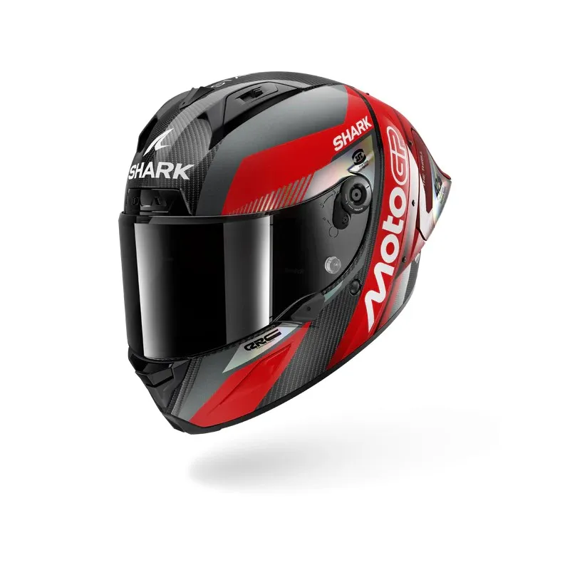 SHARK integral motorcycle helmet AERON GP FIM RACING2 MOTOGP carbon / red / chrome