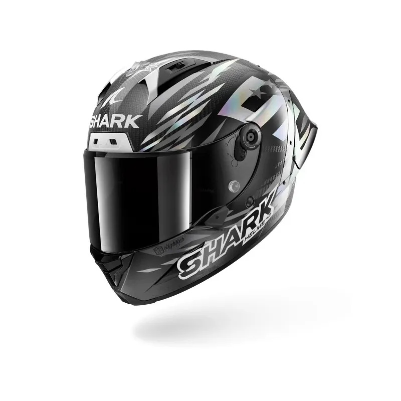 SHARK casque moto intégral AERON GP FIM RACING2 REPLICA ZARCO WINTER TEST 2026 carbone / anthracite / chrome