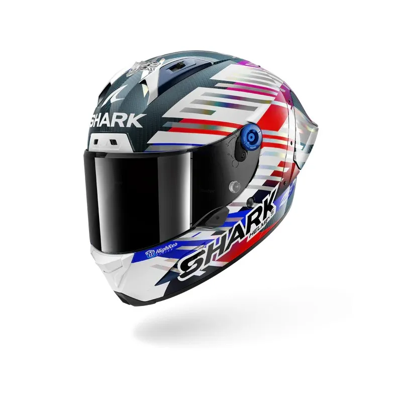 SHARK integral motorcycle helmet AERON GP FIM RACING2 REPLICA ZARCO GP DE FRANCE 2026  carbon / chrome / red