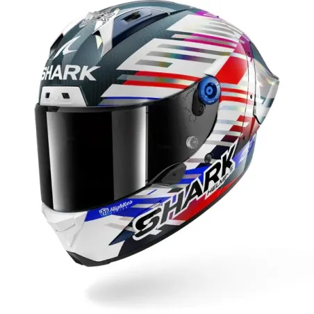 SHARK casque moto intégral AERON GP FIM RACING2 REPLICA ZARCO GP DE FRANCE 2026 carbone / chrome / rouge