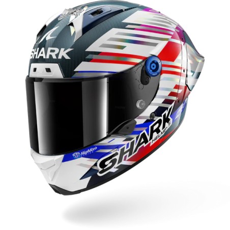 SHARK integral motorcycle helmet AERON GP FIM RACING2 REPLICA ZARCO GP DE FRANCE 2026  carbon / chrome / red