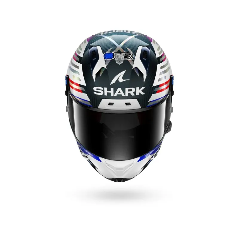 SHARK casque moto intégral AERON GP FIM RACING2 REPLICA ZARCO GP DE FRANCE 2026 carbone / chrome / rouge