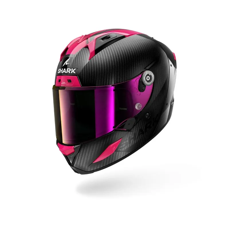 SHARK integral motorcycle helmet AERON CARBON SKIN carbon / purple / blue